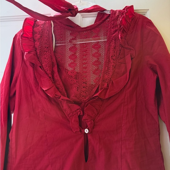 Free People Red Babydoll Dress - Picture 6 of 7
